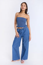 Chambray Smocked Strapless Top thumbnail 9