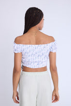 Off-Shoulder Smocked Top thumbnail 3