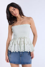 Eyelet Smocked Top thumbnail 1