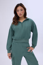 Mock Neck Half-Zip Hooded Sweatshirt thumbnail 9