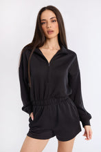 Zip-Up Fleece Long Sleeve Mock Neck Romper thumbnail 8