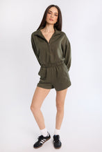 Zip-Up Fleece Long Sleeve Mock Neck Romper thumbnail 5
