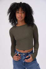 Long Sleeve Crew Neck Baby Tee thumbnail 1