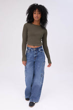 Long Sleeve Crew Neck Baby Tee thumbnail 2