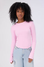 Long Sleeve Crew Neck Baby Tee thumbnail 5