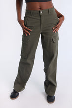 Super High Rise Wide Leg Cargo Twill Pants thumbnail 14