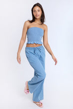 Chambray High Rise Wide Leg Pants thumbnail 2