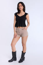 High Rise Twill Shorts thumbnail 8