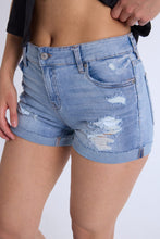 Low Rise Midi Denim Shorts thumbnail 2