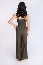 Linen-Blend Smocked Jumpsuit thumbnail 11