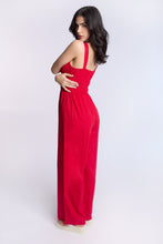Linen-Blend Smocked Jumpsuit thumbnail 4