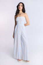 Linen-Blend Strapless Smocked Jumpsuit thumbnail 5