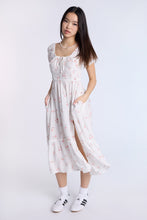Cap Sleeve Side Smocked Midi Dress thumbnail 1