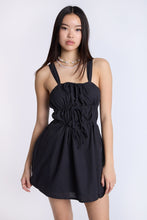 Linen-Blend Channeled-Waist Mini Dress thumbnail 5