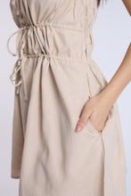 Linen-Blend Channeled-Waist Mini Dress thumbnail 11