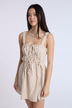 Linen-Blend Channeled-Waist Mini Dress thumbnail 10