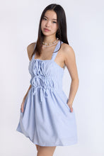 Linen-Blend Channeled-Waist Mini Dress thumbnail 1