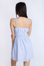 Linen-Blend Channeled-Waist Mini Dress thumbnail 4