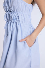 Linen-Blend Channeled-Waist Mini Dress thumbnail 3