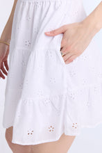 Eyelet Embroidered Channeled Waist Mini Dress thumbnail 2