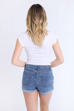 High Rise Midi Denim Shorts thumbnail 3