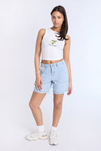 High Rise Denim Bermuda Carpenter Shorts thumbnail 1