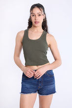 Ribbed Scoop Neck Tank Top thumbnail 14