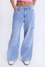 Super High Rise Wide Leg Cargo Jeans thumbnail 1