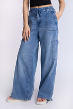 High Rise Drapey Baggy Cargo Jeans thumbnail 1