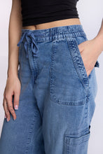 High Rise Drapey Baggy Cargo Jeans thumbnail 7