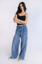 High Rise Drapey Baggy Cargo Jeans thumbnail 9