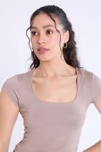 Short Sleeve Square Neck Baby Tee thumbnail 14