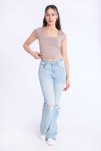 Short Sleeve Square Neck Baby Tee thumbnail 16