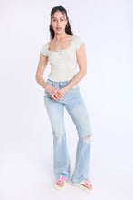 Short Sleeve Lace Trim Baby Tee thumbnail 4