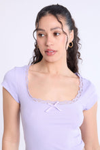 Short Sleeve Lace Trim Baby Tee thumbnail 22