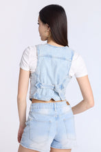 Denim Button-Up Vest thumbnail 4