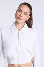 Linen-Blend Cargo Bomber Jacket thumbnail 3