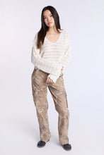 Crochet-Style V-Neck Sweater thumbnail 4