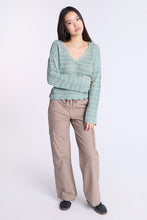 Crochet-Style V-Neck Sweater thumbnail 12