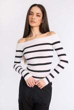 Ribbed Slim Off-Shoulder Sweater thumbnail 1