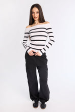 Ribbed Slim Off-Shoulder Sweater thumbnail 9