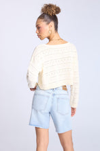 Crochet-Style Crew Neck Sweater thumbnail 4