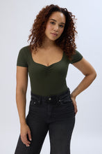 Short Sleeve Sweetheart Neckline Bodysuit thumbnail 5