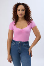Short Sleeve Sweetheart Neckline Bodysuit thumbnail 17