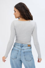 Ribbed Knit Long Sleeve Sweetheart Neckline Bodysuit thumbnail 11