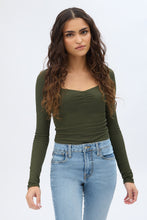 Ribbed Knit Long Sleeve Sweetheart Neckline Bodysuit thumbnail 15