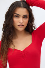 Ribbed Knit Long Sleeve Sweetheart Neckline Bodysuit thumbnail 20