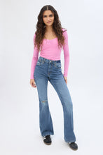 Ribbed Knit Long Sleeve Sweetheart Neckline Bodysuit thumbnail 2