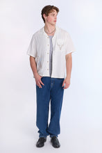 Linen-Blend Western Embroidered Short Sleeve Shirt thumbnail 4