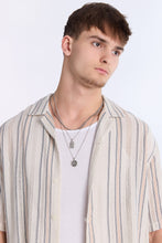 Cotton Textured Striped Short Sleeve Shirt thumbnail 2
